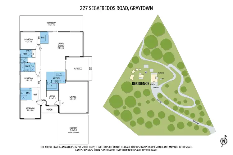 Floorplan of Homely house listing, 227 SEGAFREDOS LANE, Graytown VIC 3608