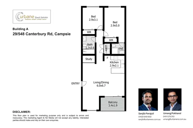 Floorplan of Homely apartment listing, unit 29/548 Canterbury Road, Campsie NSW 2194