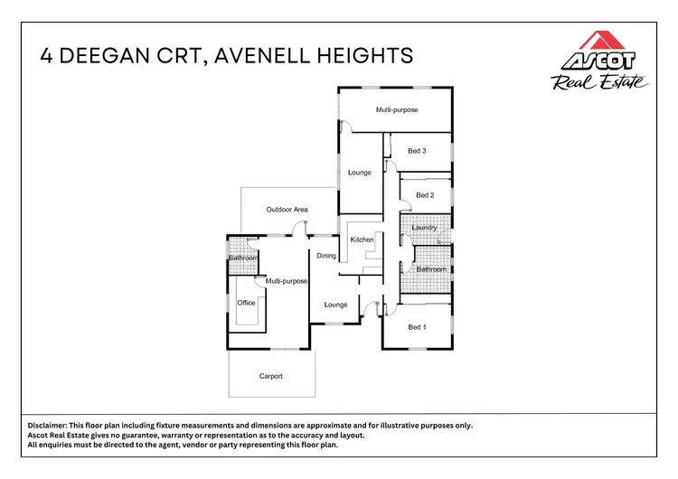 Floorplan of Homely house listing, 4 Deegan Court, Avenell Heights QLD 4670