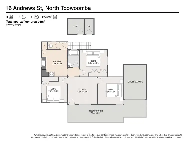 Floorplan of Homely house listing, 16 ANDREWS STREET, North Toowoomba QLD 4350