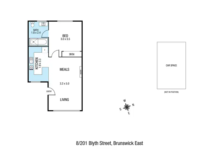 Floorplan of Homely apartment listing, 8/201 Blyth Street, Brunswick East VIC 3057