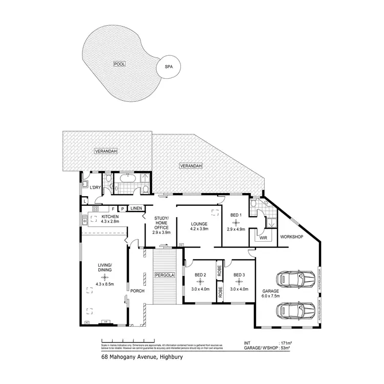 Floorplan of Homely house listing, 68 Mahogany Avenue, Highbury SA 5089