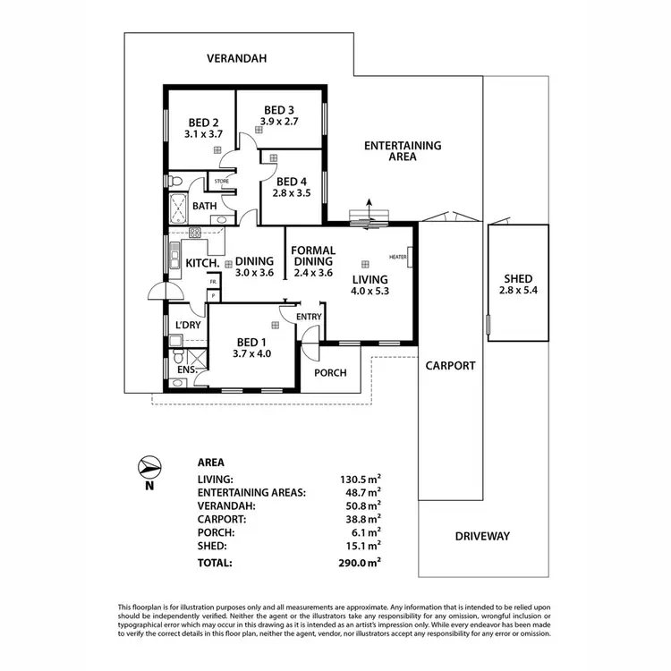 Floorplan of Homely house listing, 10 Alister Street, Highbury SA 5089