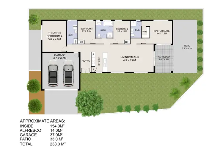 Floorplan of Homely house listing, 14 Milverton Loop, Leda WA 6170