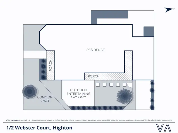 Floorplan of Homely unit listing, 1/2 Webster Court, Highton VIC 3216