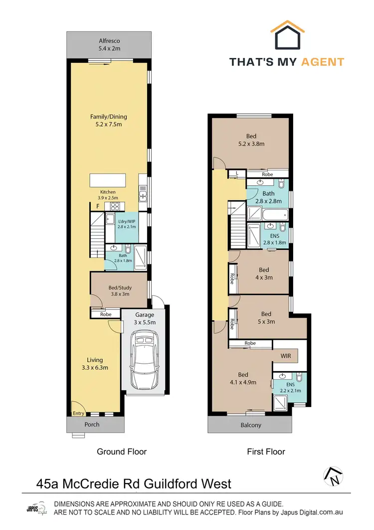 Floorplan of Homely semi-detached listing, 45A McCredie Road, Guildford West NSW 2161