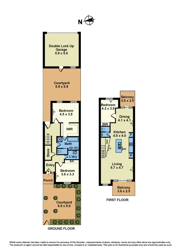 Floorplan of Homely townhouse listing, 2/1-3 NOORDENNE AVENUE, Seaholme VIC 3018