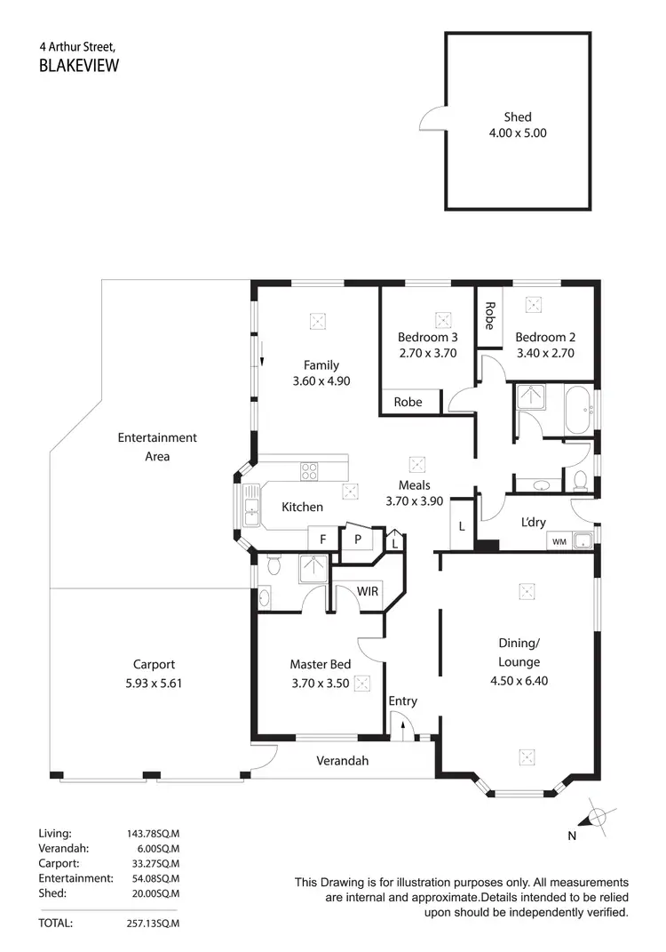 Floorplan of Homely house listing, 4 ARTHUR STREET, Blakeview SA 5114