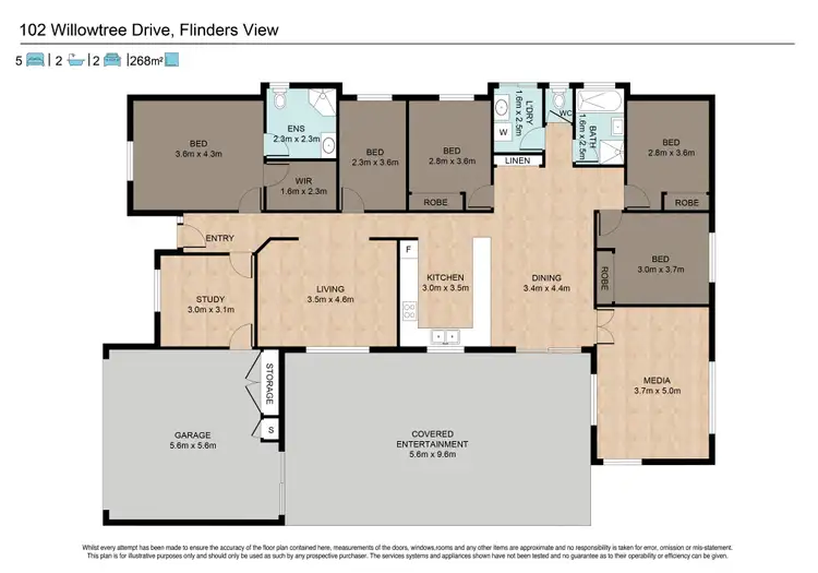 Floorplan of Homely house listing, 102 WILLOWTREE DRIVE, Flinders View QLD 4305