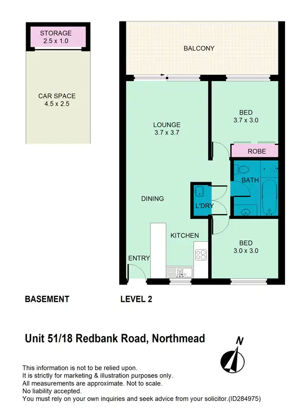 Floorplan of Homely apartment listing, 51/6-18 Redbank Road, Northmead NSW 2152