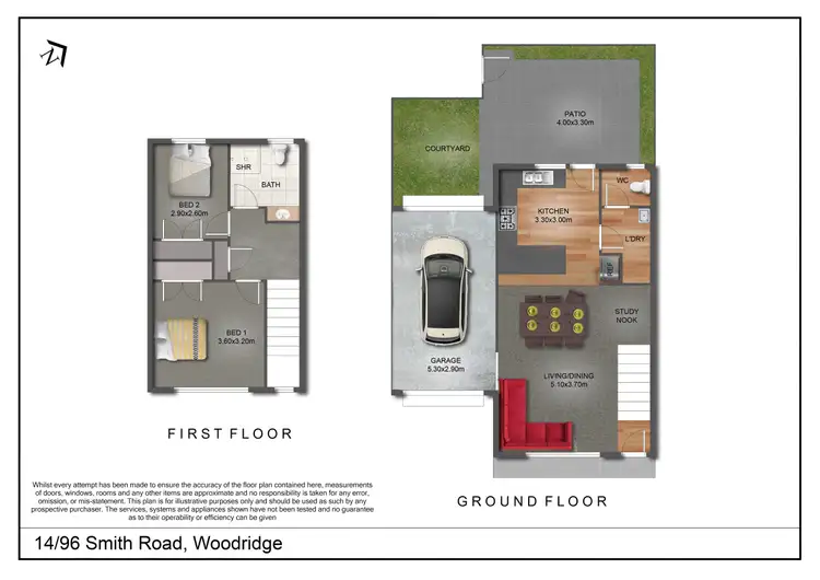 Floorplan of Homely townhouse listing, 14/96 Smith Road, Woodridge QLD 4114