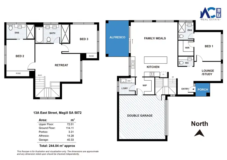 Floorplan of Homely house listing, 13A East Street, Magill SA 5072