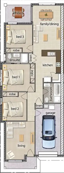 Floorplan of Homely semi-detached listing, 4a Clematis Street, Forbes NSW 2871
