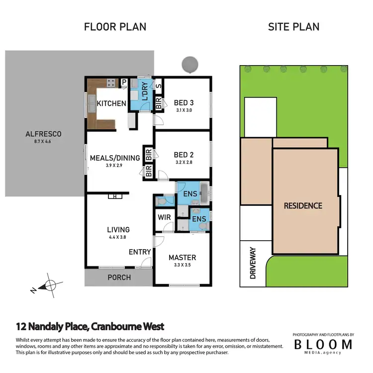 Floorplan of Homely house listing, 12 Nandaly Place, Cranbourne West VIC 3977