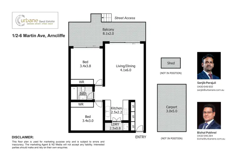 Floorplan of Homely apartment listing, 1/2-6 Martin Avenue, Arncliffe NSW 2205