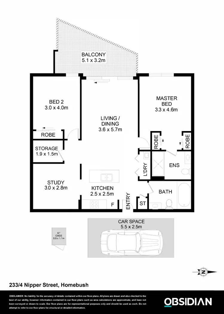 Floorplan of Homely apartment listing, 233/4 Nipper St, Homebush NSW 2140