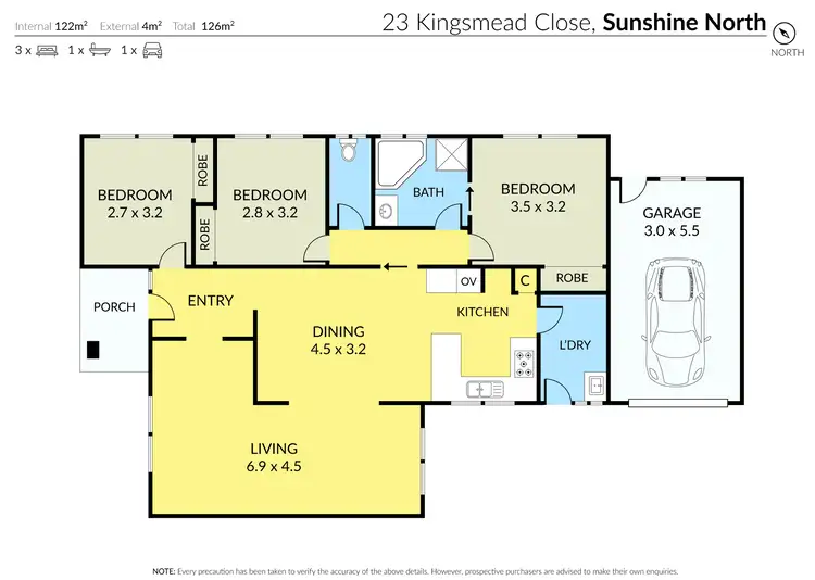 Floorplan of Homely house listing, 23 Kingsmead Close, Sunshine North VIC 3020