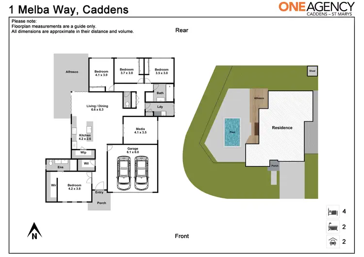 Floorplan of Homely house listing, 1 Melba Way, Caddens NSW 2747