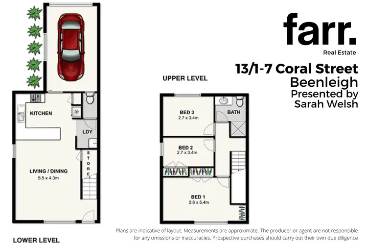 Floorplan of Homely townhouse listing, 13/7 Coral Street, Beenleigh QLD 4207