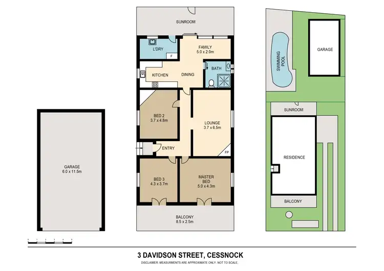Floorplan of Homely house listing, 3 Davidson Street, Cessnock NSW 2325