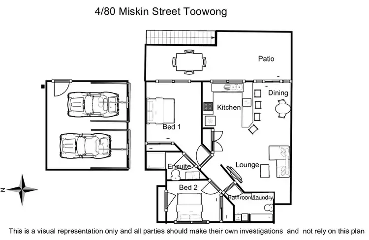 Floorplan of Homely unit listing, 4/80 Miskin Street, Toowong QLD 4066