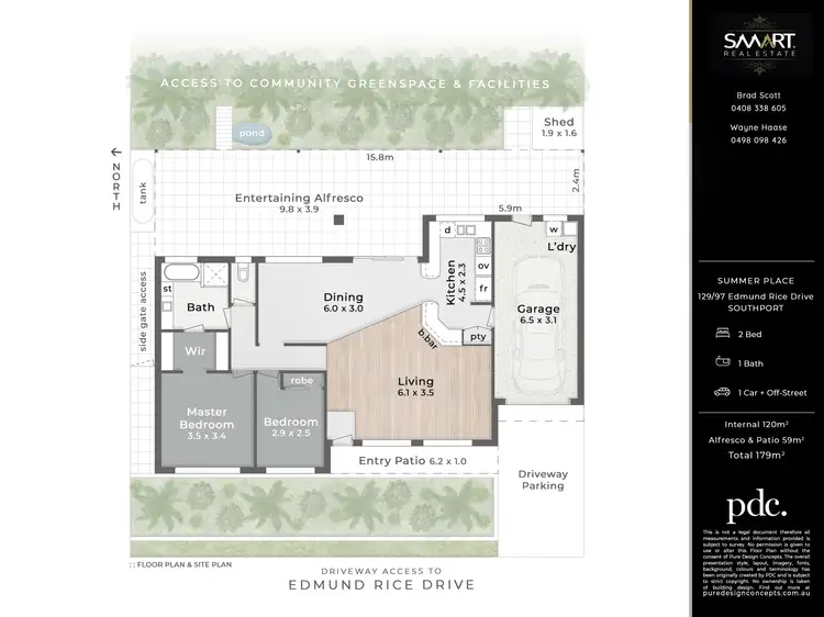 Floorplan of Homely townhouse listing, 129/97 Edmund Rice Drive, Southport QLD 4215
