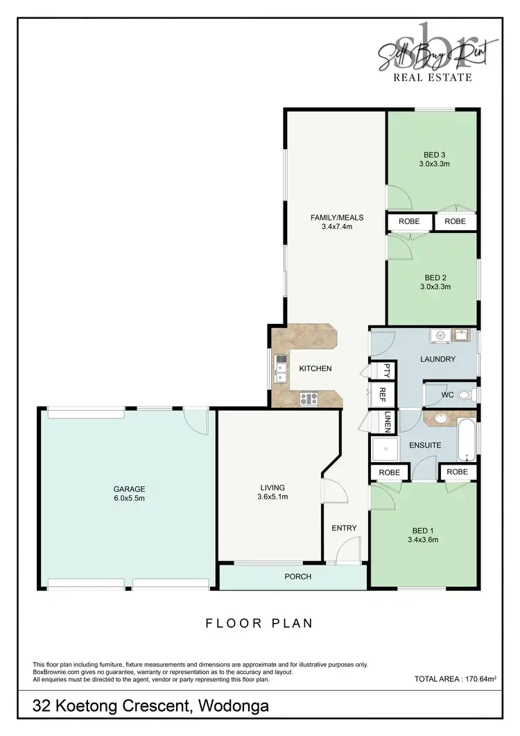 Floorplan of Homely house listing, 32 KOETONG CRESCENT, Wodonga VIC 3690