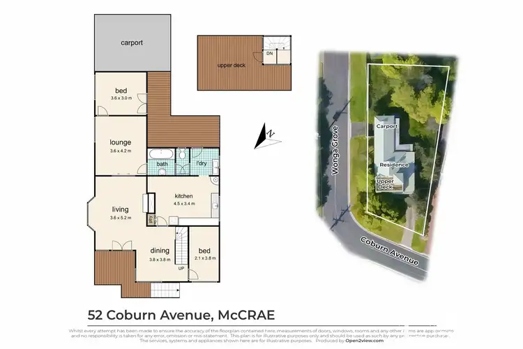 Floorplan of Homely house listing, 52 Coburn Avenue, Mccrae VIC 3938