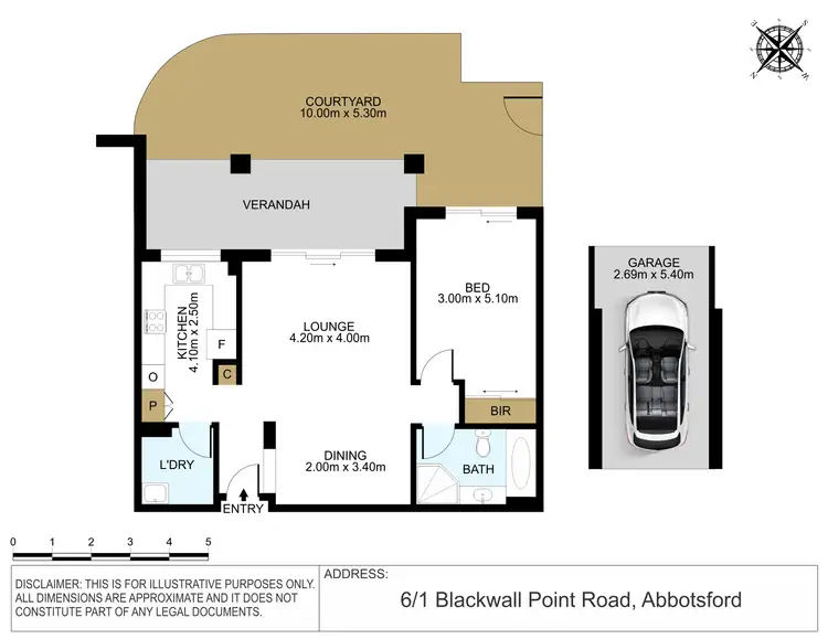 Floorplan of Homely apartment listing, 6/1 Blackwall Point Road, Abbotsford NSW 2046