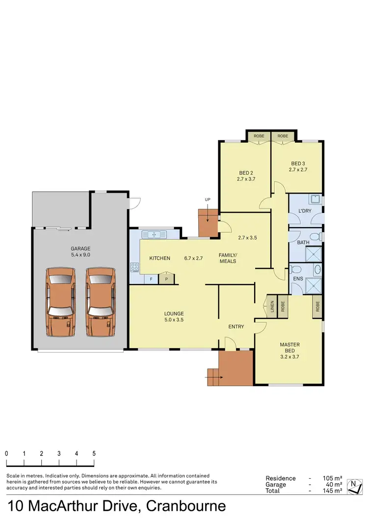 Floorplan of Homely house listing, 10 Macarthur Drive, Cranbourne VIC 3977