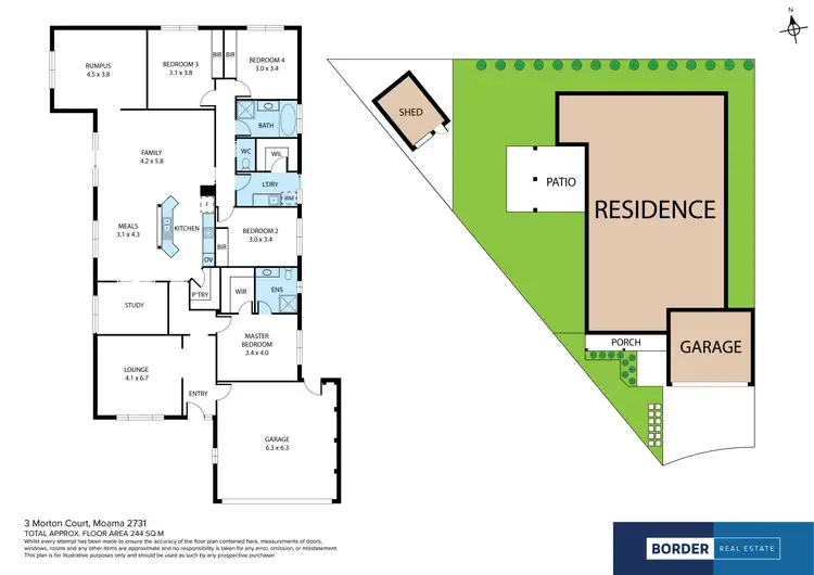 Floorplan of Homely house listing, 3 Morton Court, Moama NSW 2731