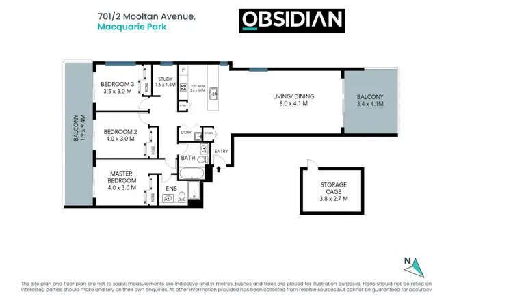 Floorplan of Homely apartment listing, 701/2 Mooltan Avenue, Macquarie Park NSW 2113