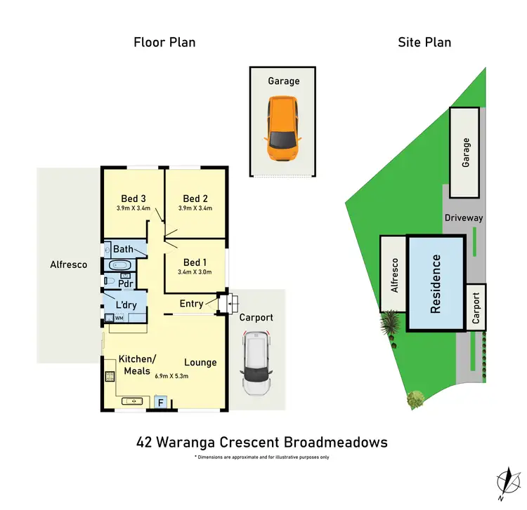 Floorplan of Homely house listing, 42 Waranga Crescent, Broadmeadows VIC 3047