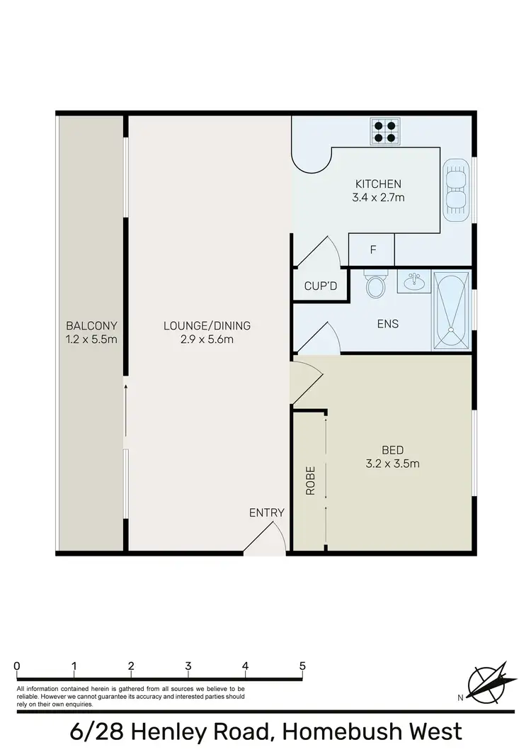 Floorplan of Homely unit listing, 6/28 Henley Road, Homebush West NSW 2140