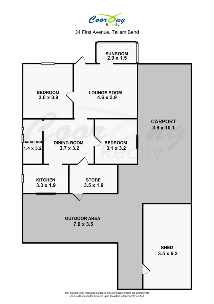 Floorplan of Homely house listing, 34 First Avenue, Tailem Bend SA 5260