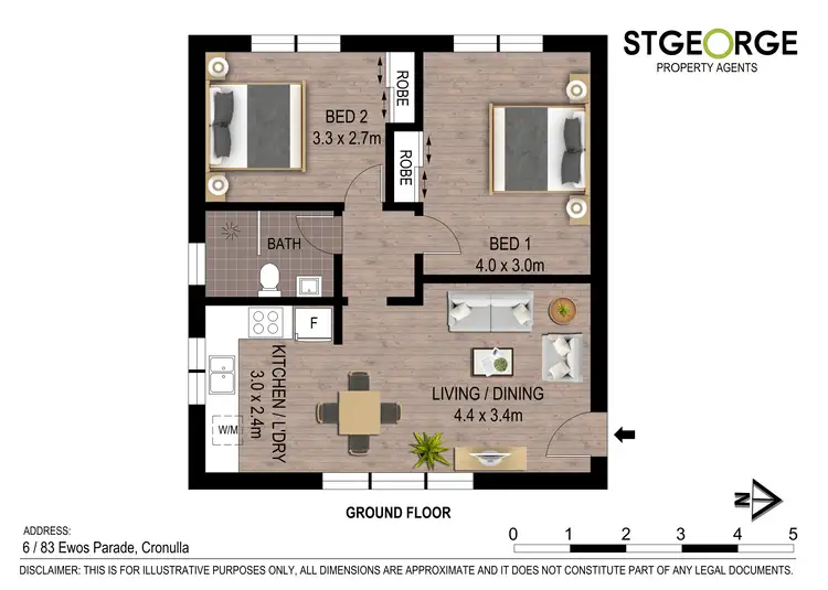 Floorplan of Homely apartment listing, 6/83 Ewos Parade, Cronulla NSW 2230