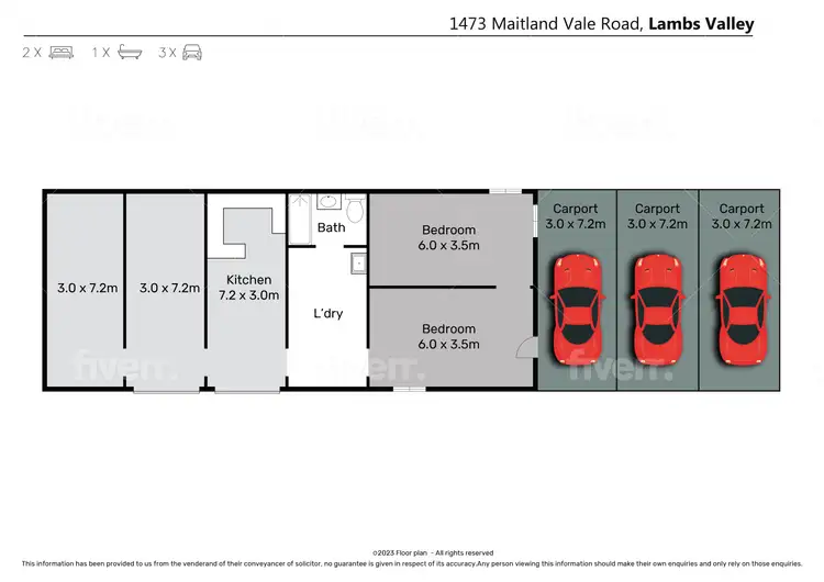 Floorplan of Homely rural property listing, 1473 Maitland Vale Road, Lambs Valley NSW 2335
