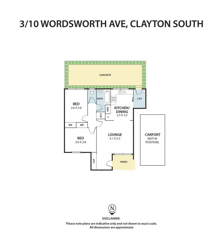 Floorplan of Homely unit listing, 3/10 Wordsworth Avenue, Clayton South VIC 3169