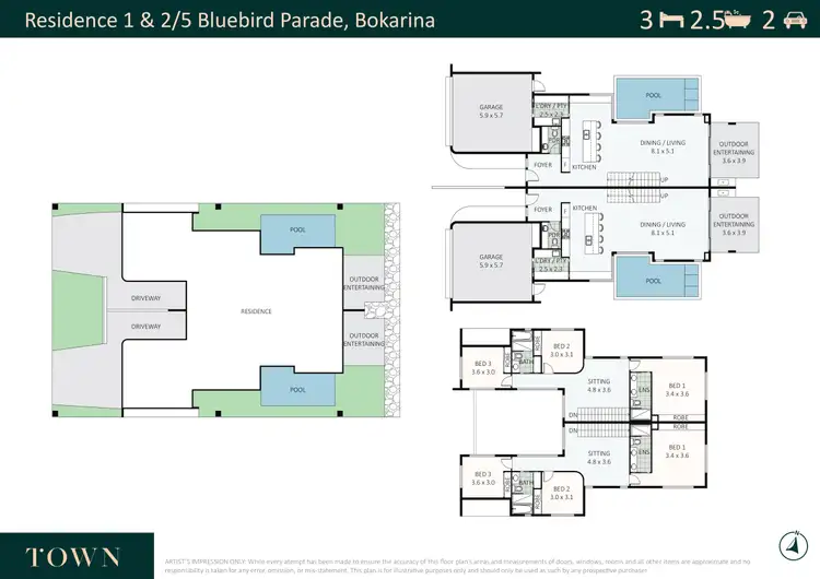 Floorplan of Homely house listing, Residence 1/ 5 Bluebird Parade, Bokarina QLD 4575