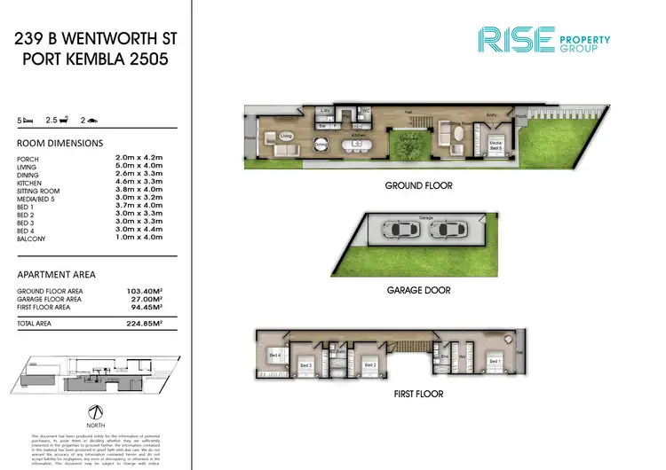Floorplan of Homely semi-detached listing, 239B Wentworth Street, Port Kembla NSW 2505