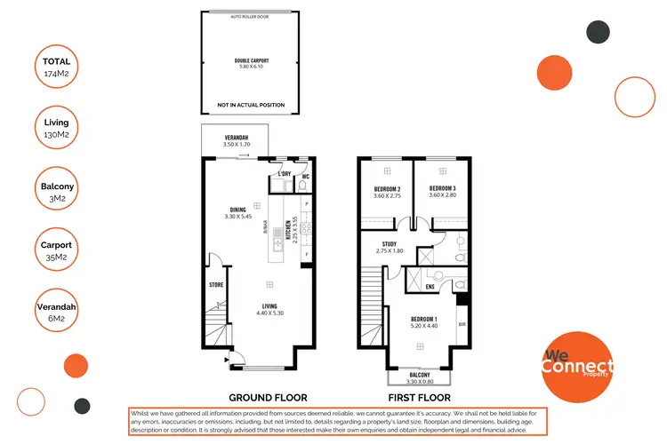 Floorplan of Homely townhouse listing, 4 Huron Lane, Seaford Meadows SA 5169