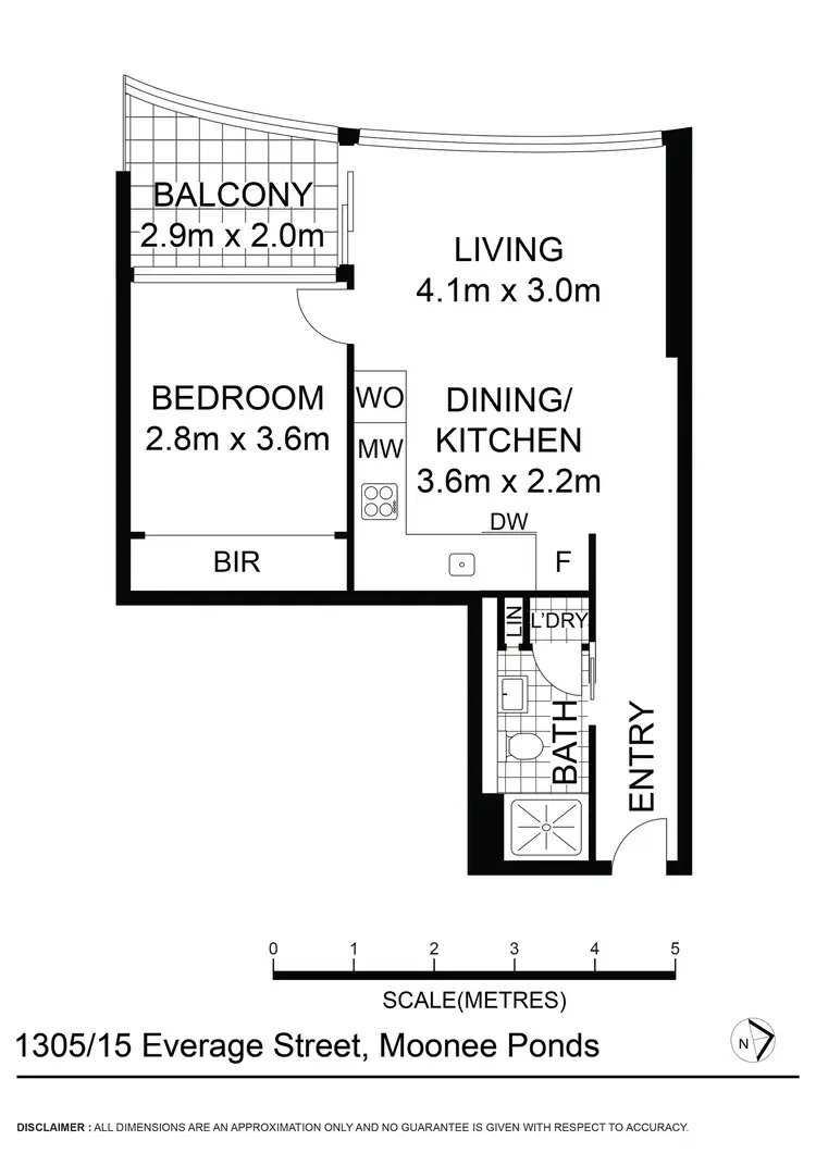Floorplan of Homely apartment listing, 1305/15 Everage Street, Moonee Ponds VIC 3039