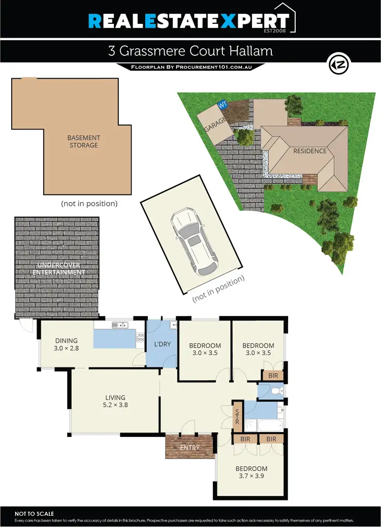 Floorplan of Homely house listing, 3 Grassmere Court, Hallam VIC 3803