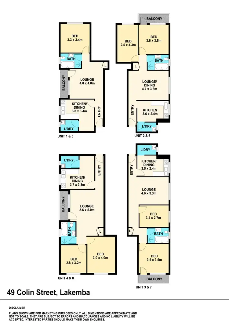 Floorplan of Homely block of units listing, 49 Colin Street, Lakemba NSW 2195