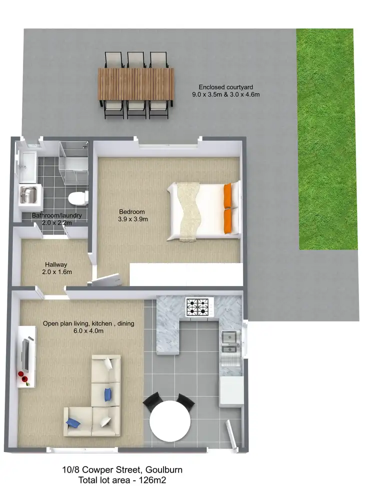 Floorplan of Homely villa listing, 10/8 Cowper Street, Goulburn NSW 2580