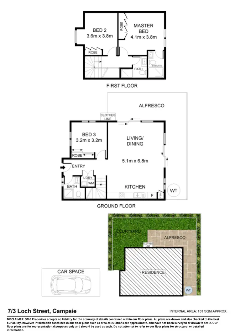 Floorplan of Homely townhouse listing, 7/3 Loch Street, Campsie NSW 2194