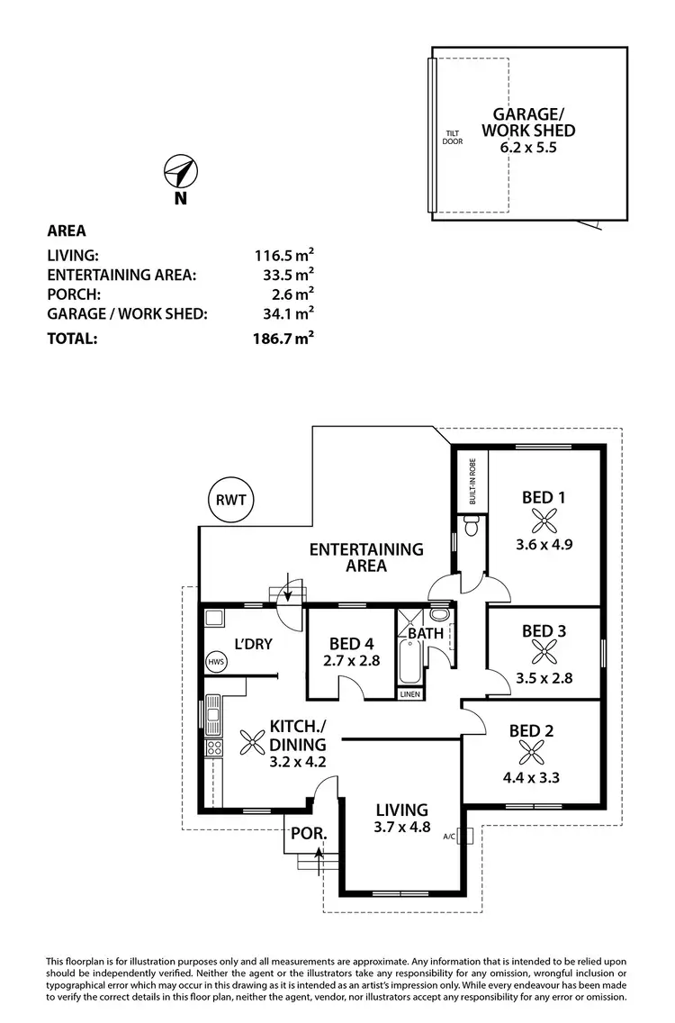 Floorplan of Homely house listing, 19 Jeffrey Crescent, Murray Bridge SA 5253