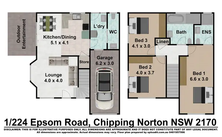 Floorplan of Homely townhouse listing, 1/224 Epsom Road, Chipping Norton NSW 2170