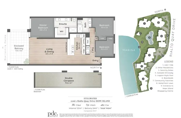 Floorplan of Homely apartment listing, 1706/1 Rialto Quay Drive, Hope Island QLD 4212