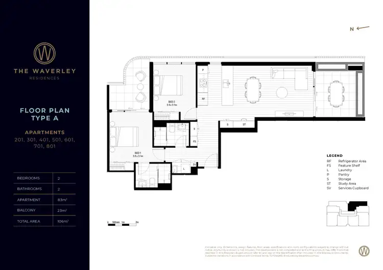 Floorplan of Homely apartment listing, 301/15-17 Waverley Street, Southport QLD 4215